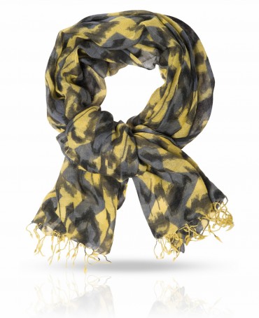 Палантин Унисекс ZW-IKKAT/YELLOW.GREY